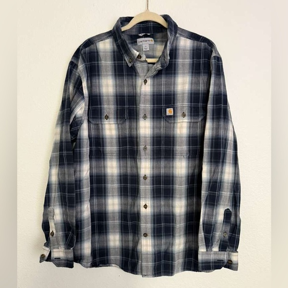 Carhartt Other - Carhartt Men's Blue and White Plaid Shirt